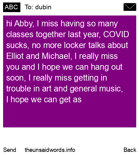 unsent message to dubin