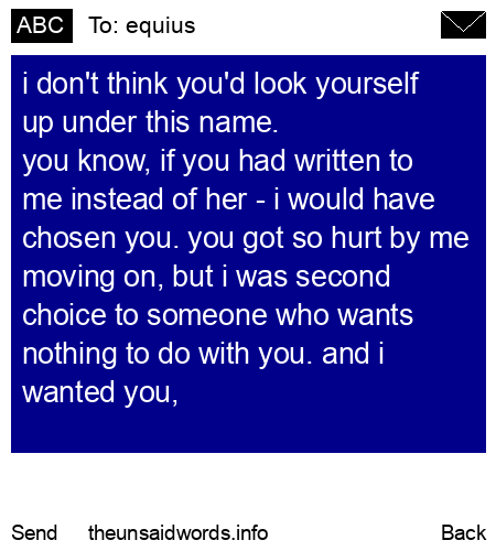 unsent message to equius