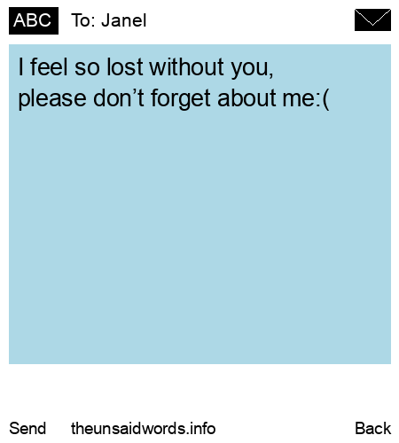 unsent message to Janel