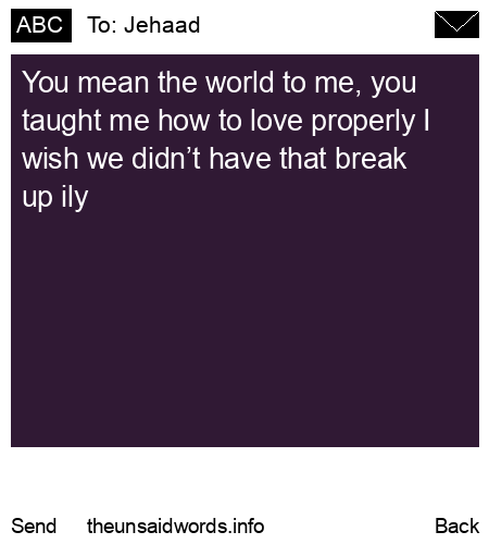 unsent message to Jehaad