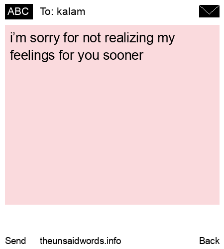 unsent message to kalam