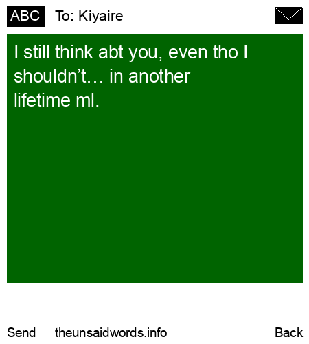 unsent message to Kiyaire 