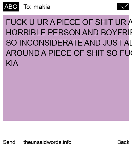 unsent message to makia
