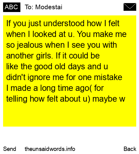 unsent message to Modestai