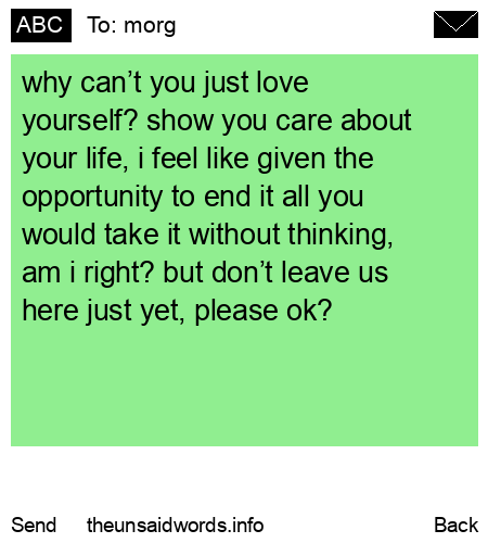 unsent message to morg