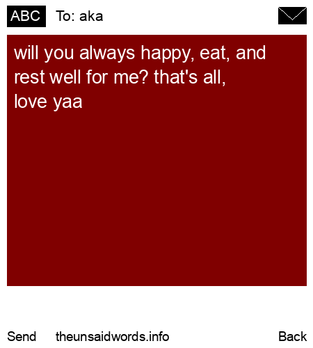 unsent message to aka