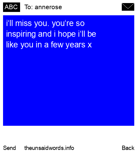unsent message to annerose