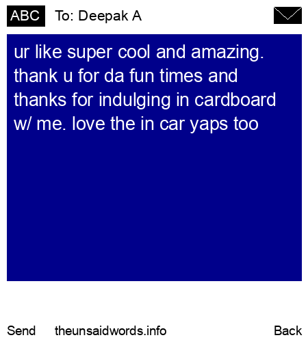 unsent message to Deepak A