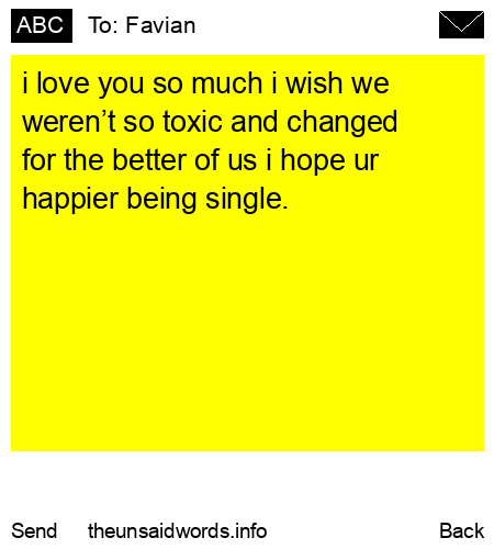unsent message to Favian