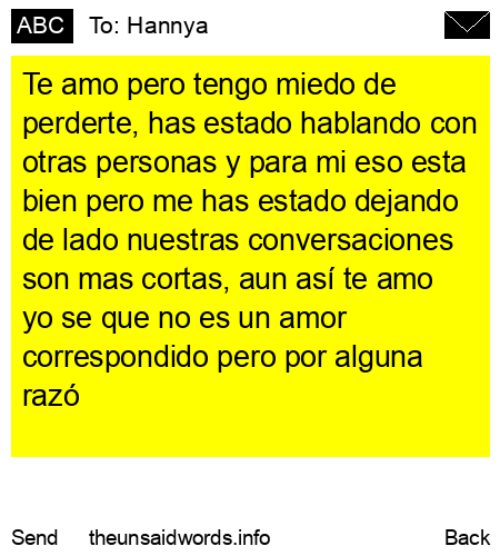 unsent message to Hannya
