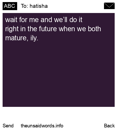 unsent message to hatisha