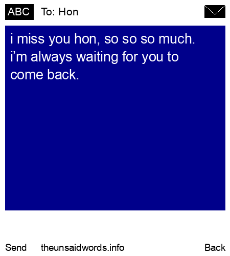 unsent message to Hon