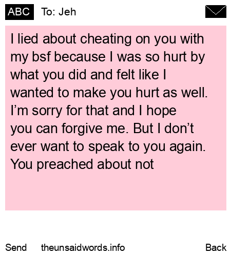 unsent message to Jeh