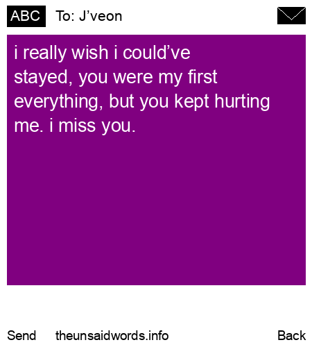 unsent message to J’veon