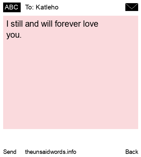 unsent message to Katleho 