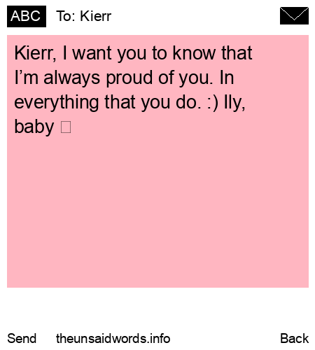 unsent message to Kierr