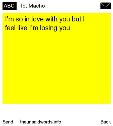 unsent message to Macho