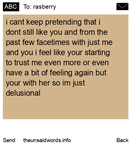 unsent message to rasberry