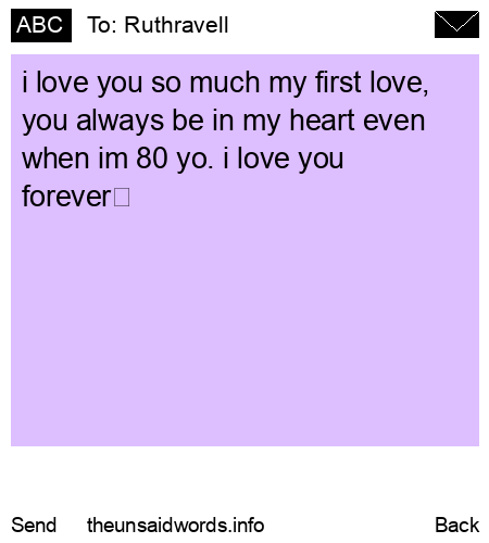 unsent message to Ruthravell
