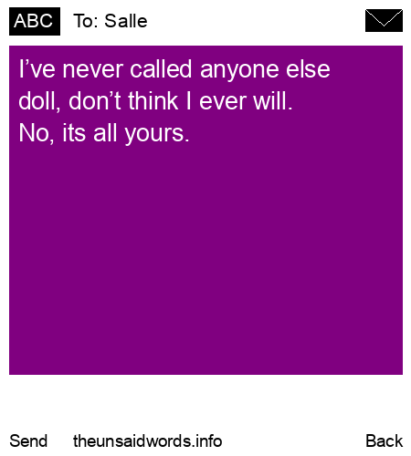 unsent message to Salle