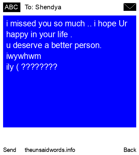 unsent message to Shendya 