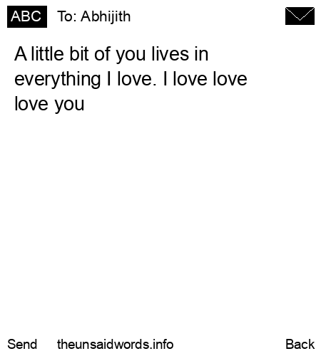 unsent message to Abhijith