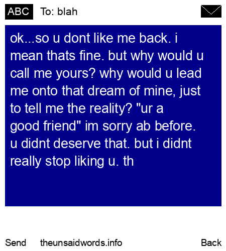 unsent message to blah