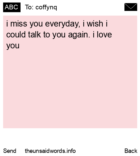 unsent message to coffynq