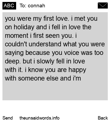 unsent message to connah