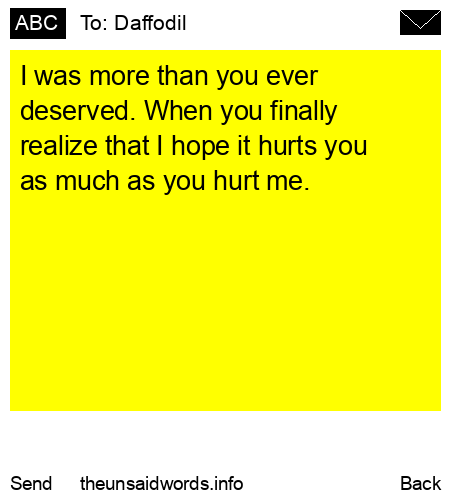 unsent message to Daffodil