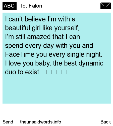 unsent message to Falon