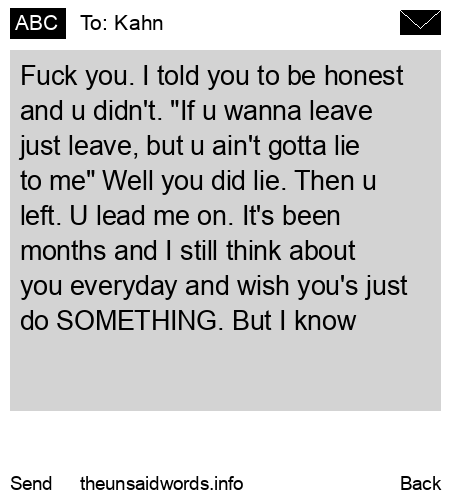unsent message to Kahn