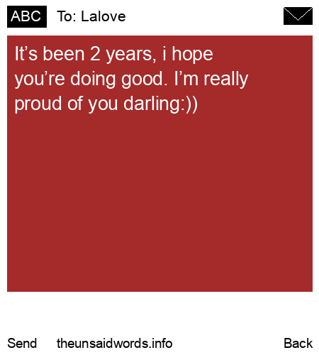 unsent message to Lalove