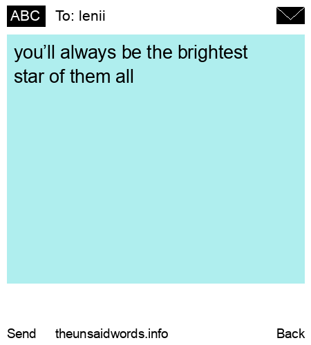 unsent message to lenii