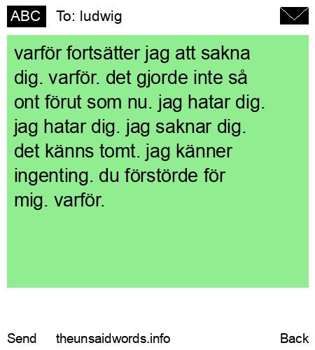 unsent message to ludwig