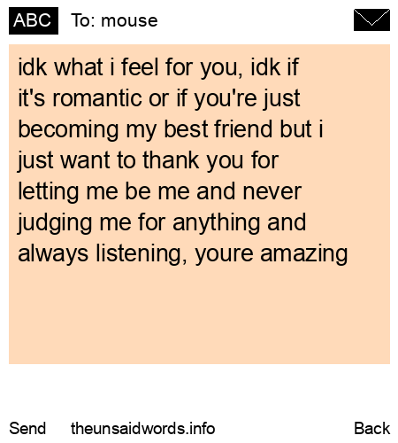 unsent message to mouse