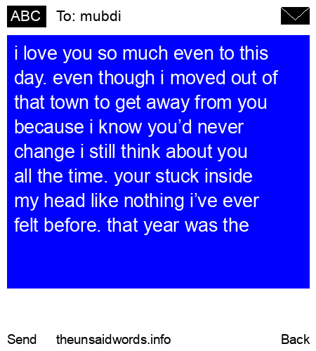unsent message to mubdi