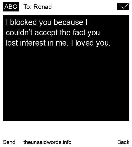 unsent message to Renad 
