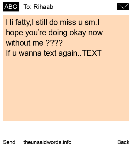 unsent message to Rihaab