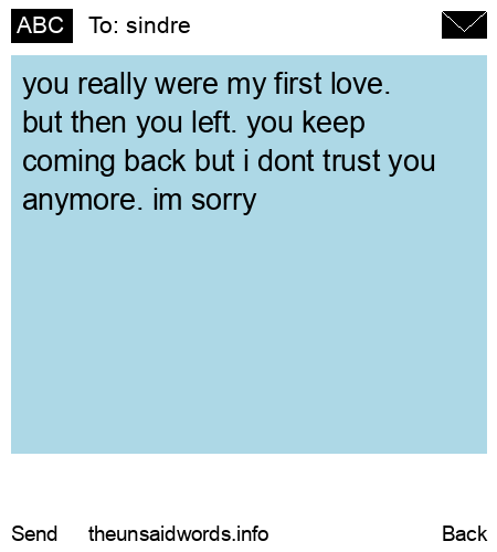 unsent message to sindre