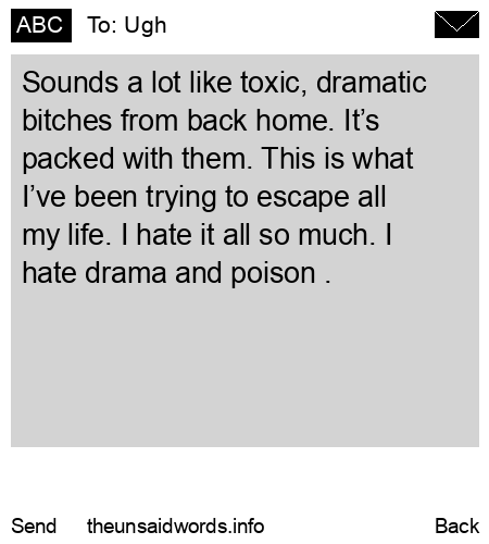 unsent message to Ugh