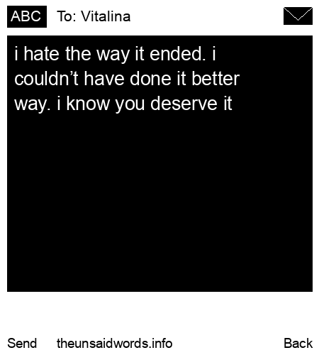unsent message to Vitalina