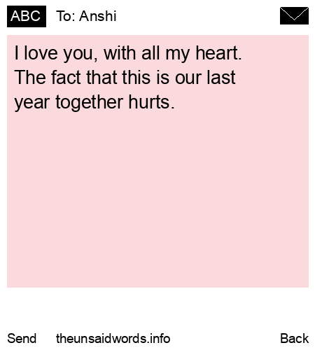 unsent message to Anshi