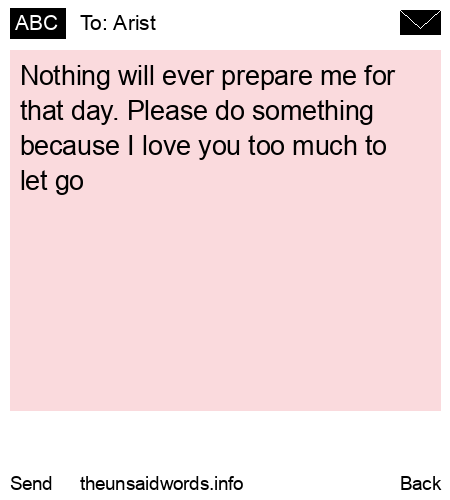 unsent message to Arist