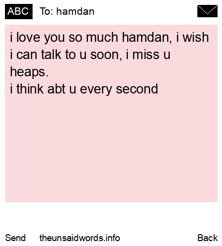 unsent message to hamdan
