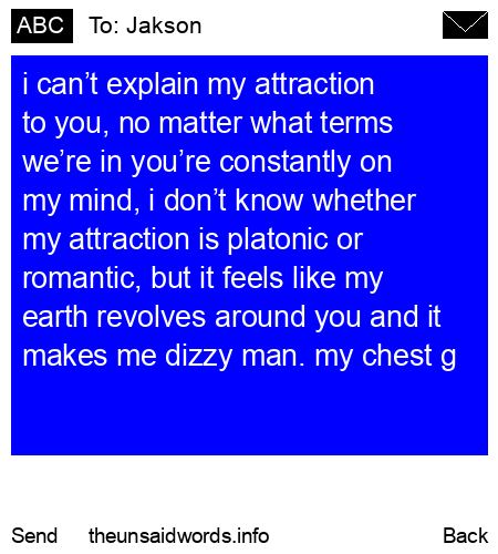 unsent message to Jakson