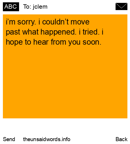 unsent message to jclem 