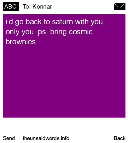 unsent message to Konnar