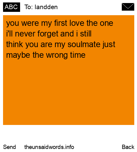 unsent message to landden