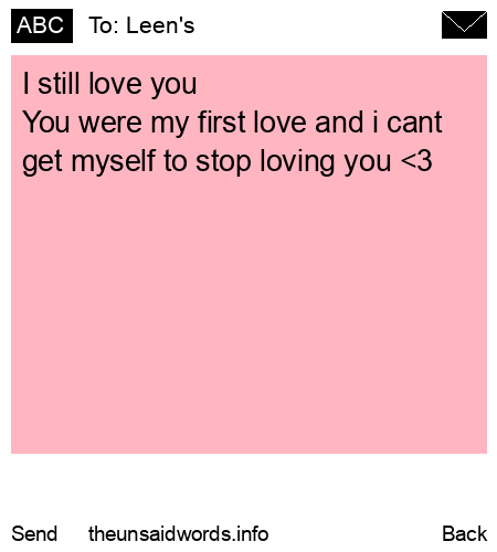 unsent message to Leen's